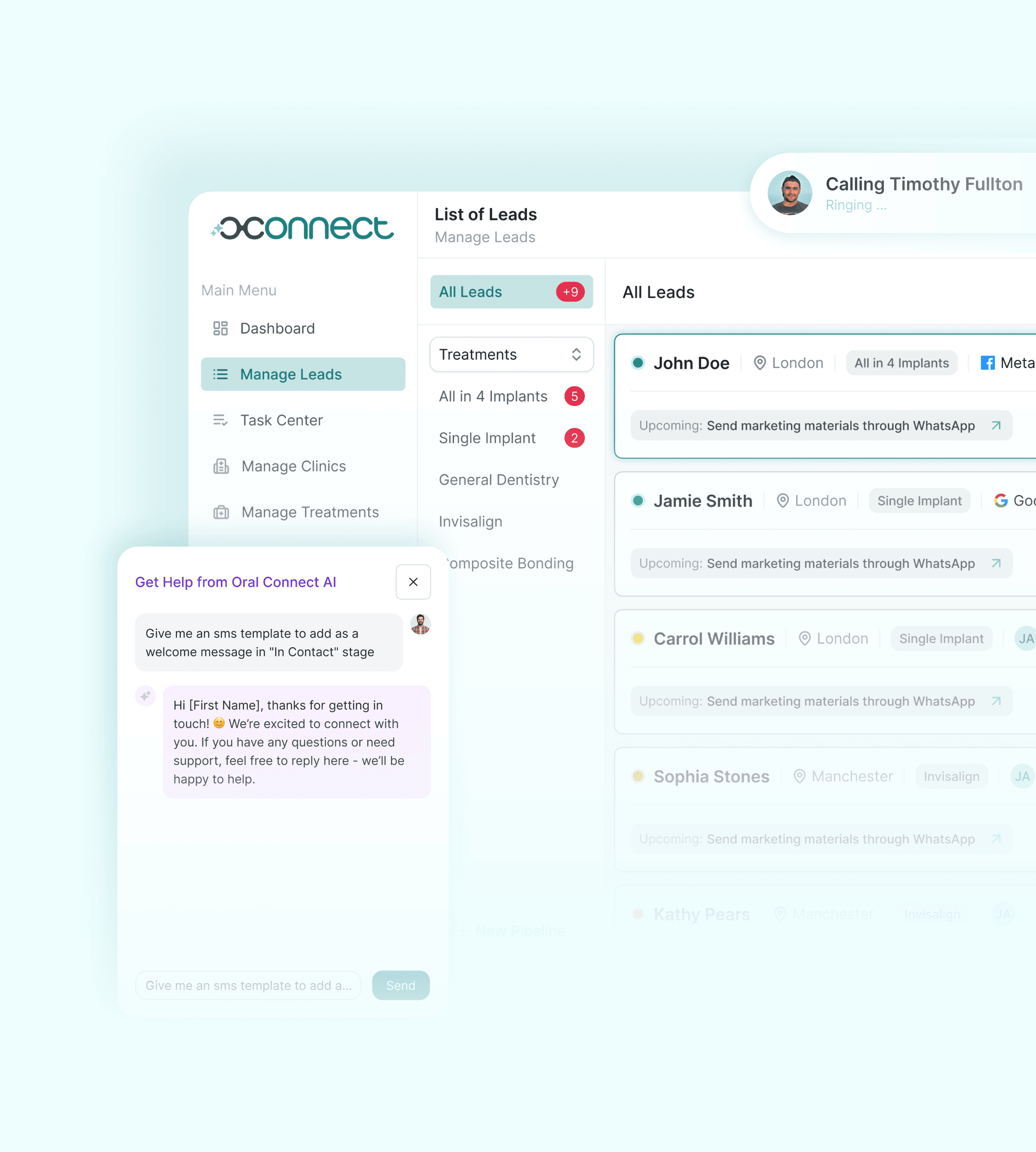 Oral Connect Dashboard Preview